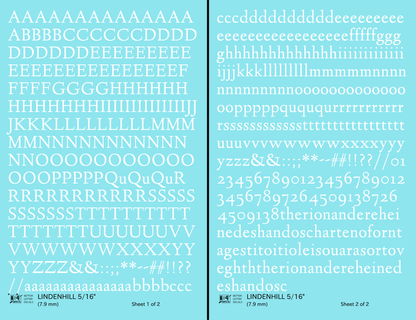 Lindenhill Letter Number Alphabet