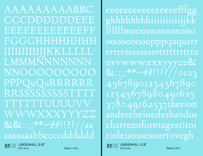 Lindenhill Letter Number Alphabet