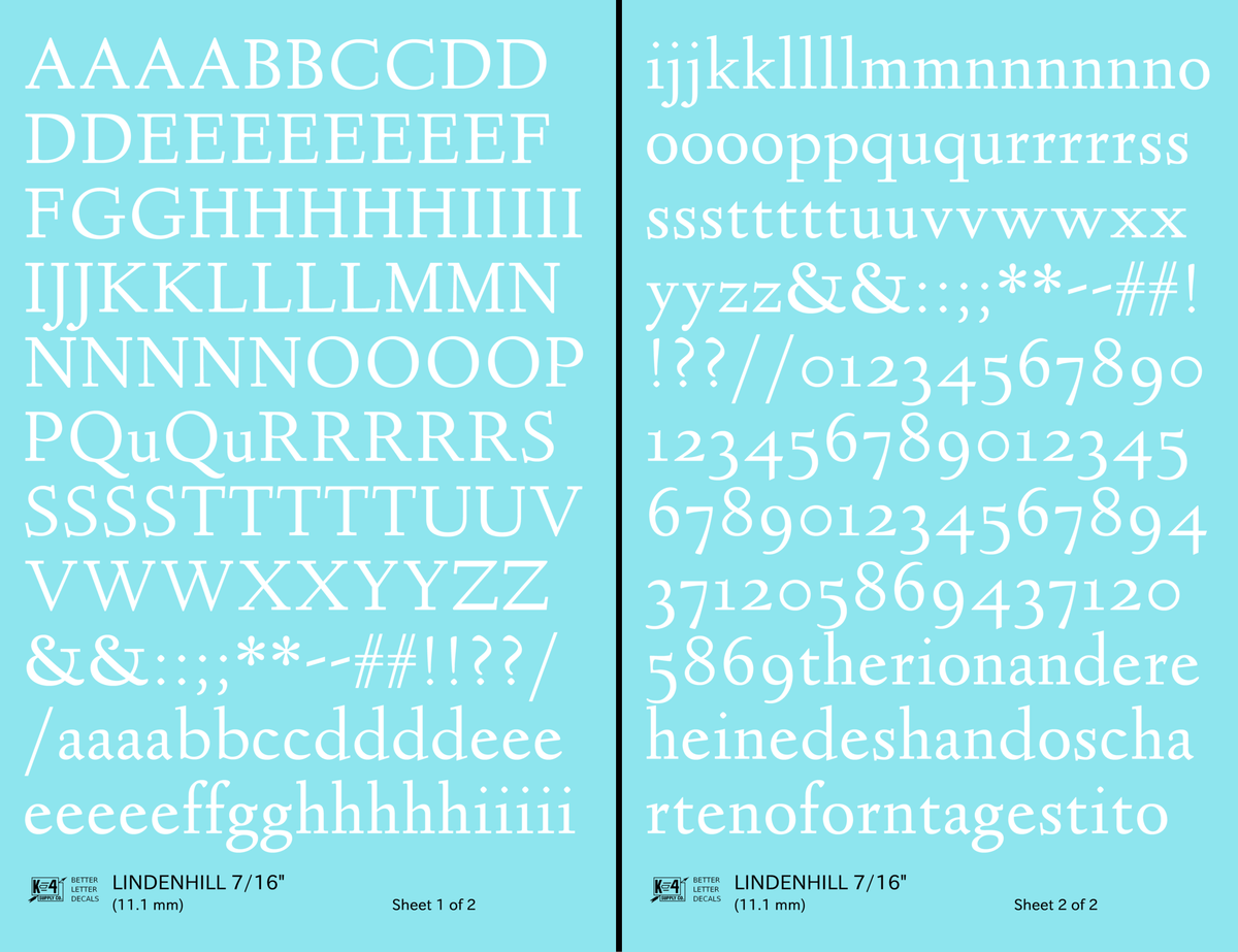 Lindenhill Letter Number Alphabet