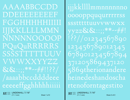 Lindenhill Letter Number Alphabet