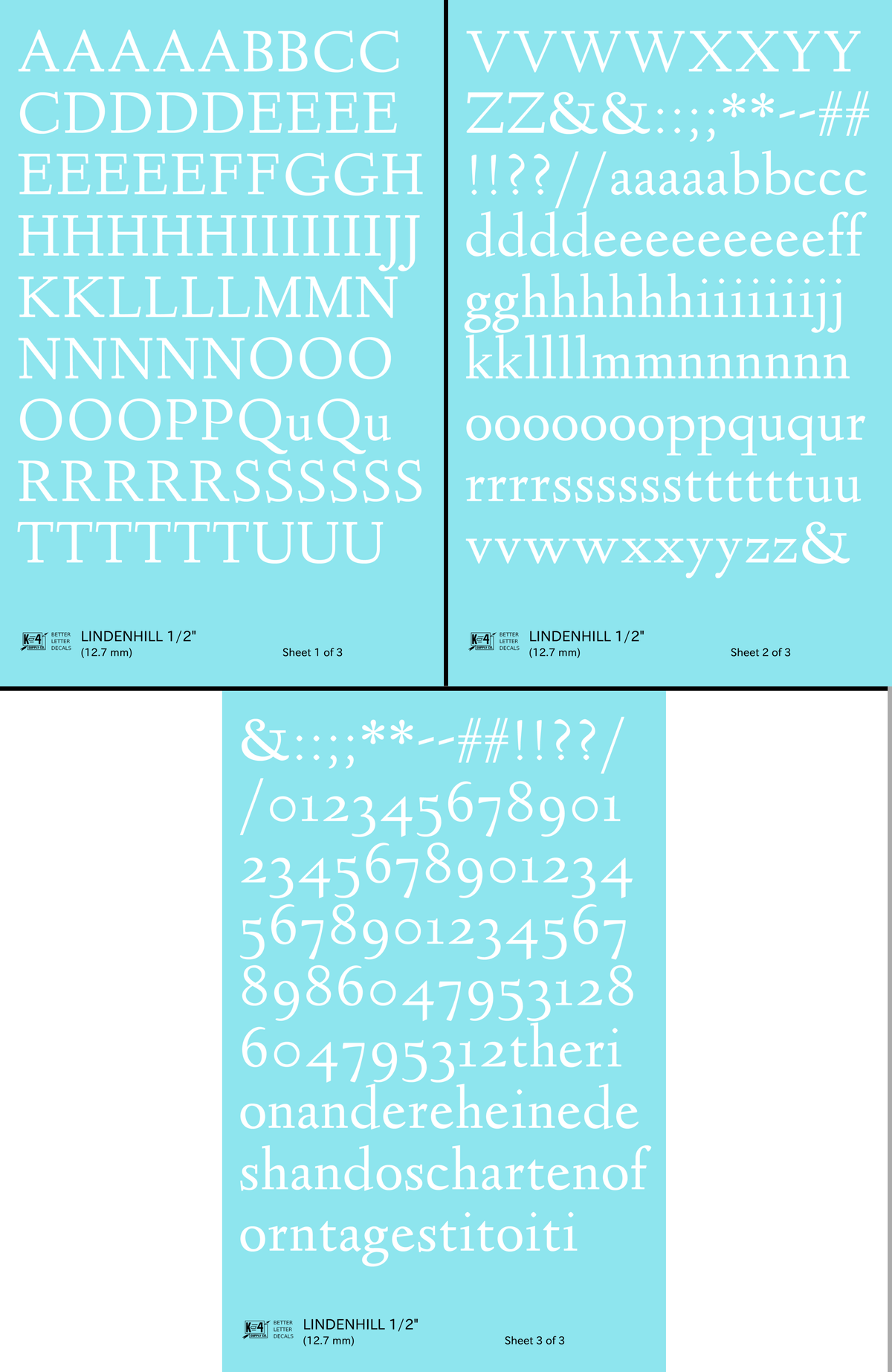 Lindenhill Letter Number Alphabet