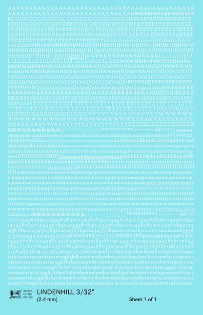 Lindenhill Letter Number Alphabet