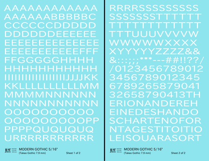 Modern Gothic Letter Number Alphabet