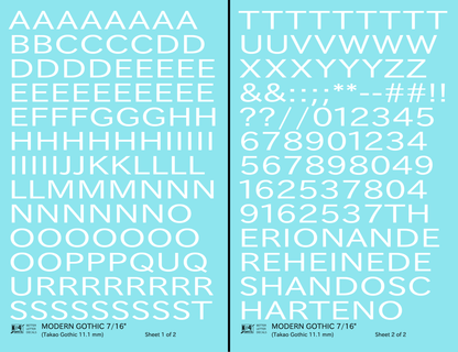 Modern Gothic Letter Number Alphabet