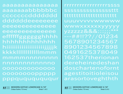 Lowercase Modern Gothic Letter Number Alphabet