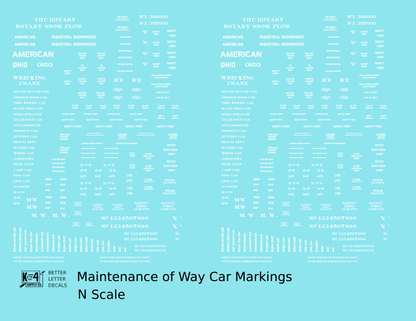 Maintenance Of Way (MOW) Data and Markings