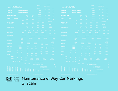 Maintenance Of Way (MOW) Data and Markings