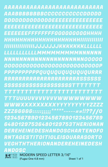 Modern Speed Letter Letter Number Alphabet
