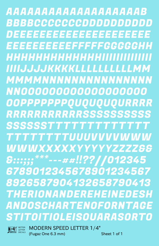 Modern Speed Letter Letter Number Alphabet