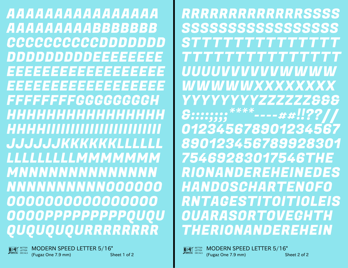 Modern Speed Letter Letter Number Alphabet