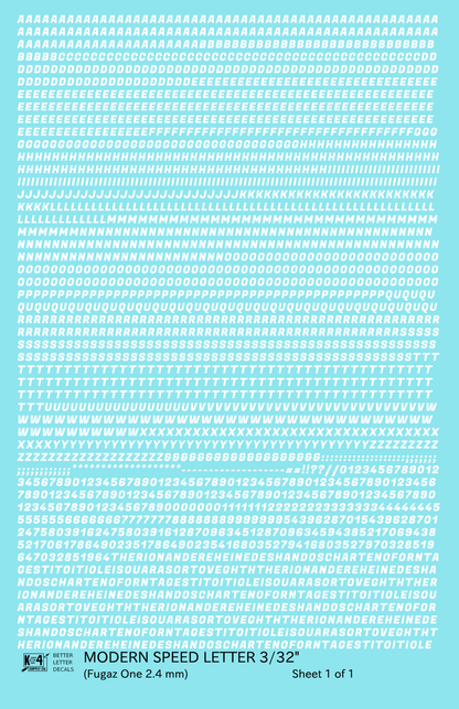 Modern Speed Letter Letter Number Alphabet