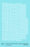PRR Pennsylvania Style 7 Scale Inch Railroad Roman Freight Car Numbers