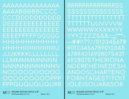 Round Modern Gothic Bold Letter Number Alphabet