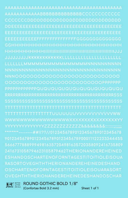 Round Modern Gothic Bold Letter Number Alphabet