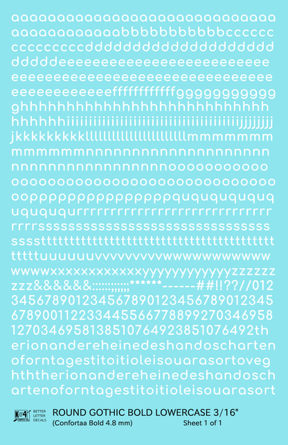 Lowercase Round Modern Gothic Bold Letter