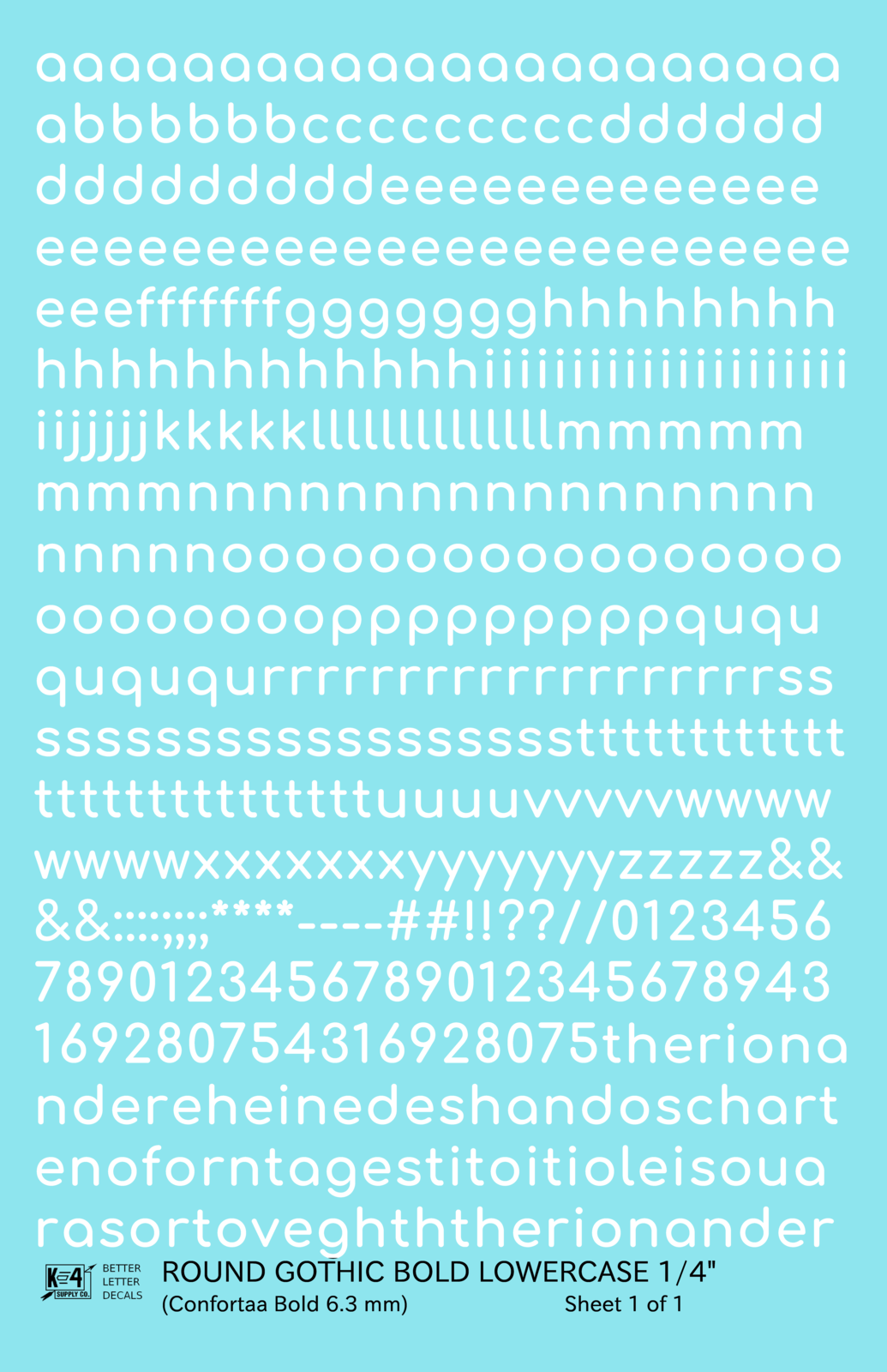 Lowercase Round Modern Gothic Bold Letter