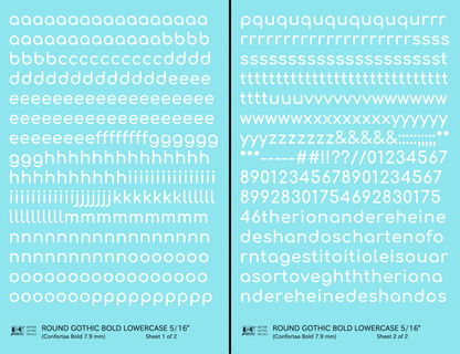 Lowercase Round Modern Gothic Bold Letter