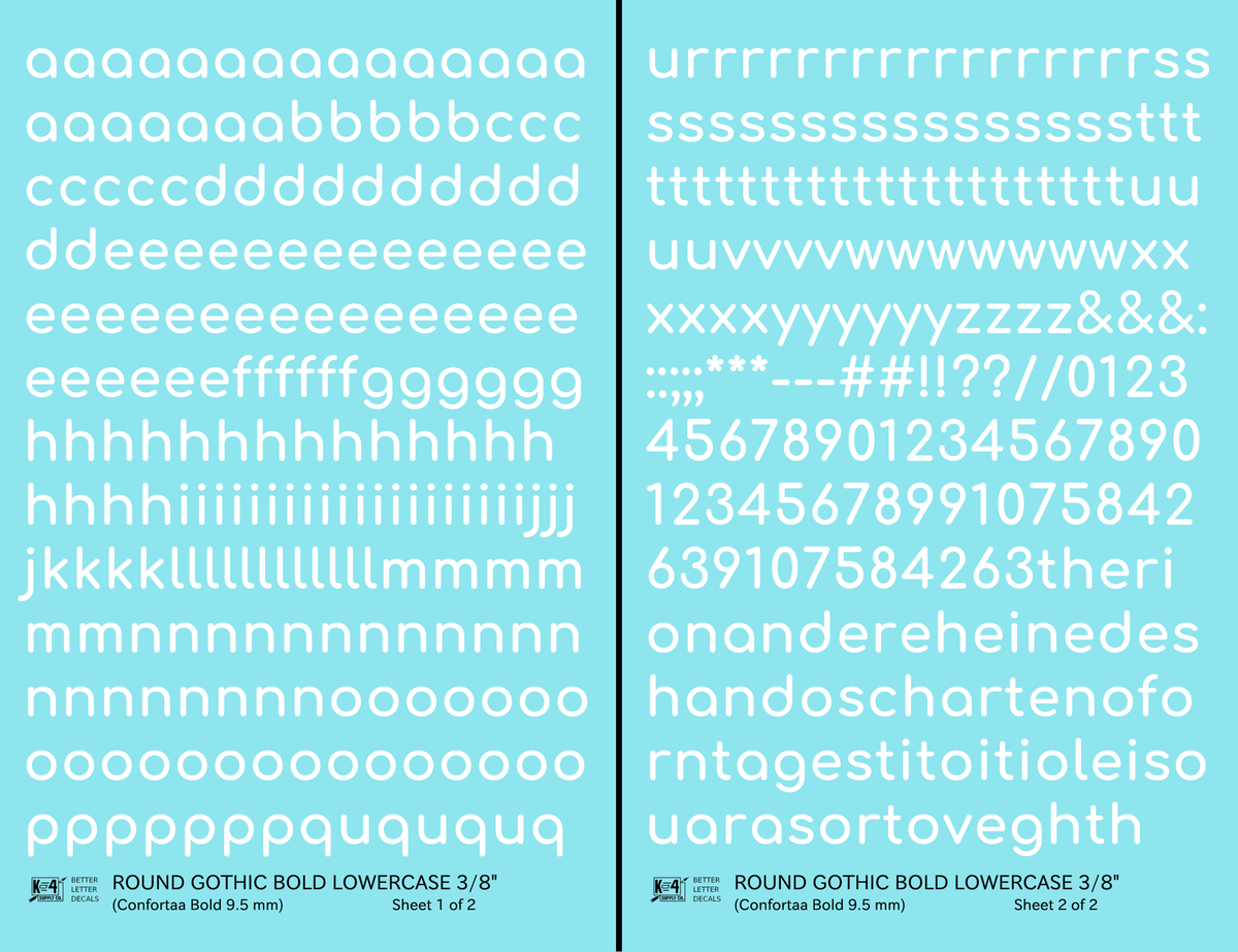 Lowercase Round Modern Gothic Bold Letter