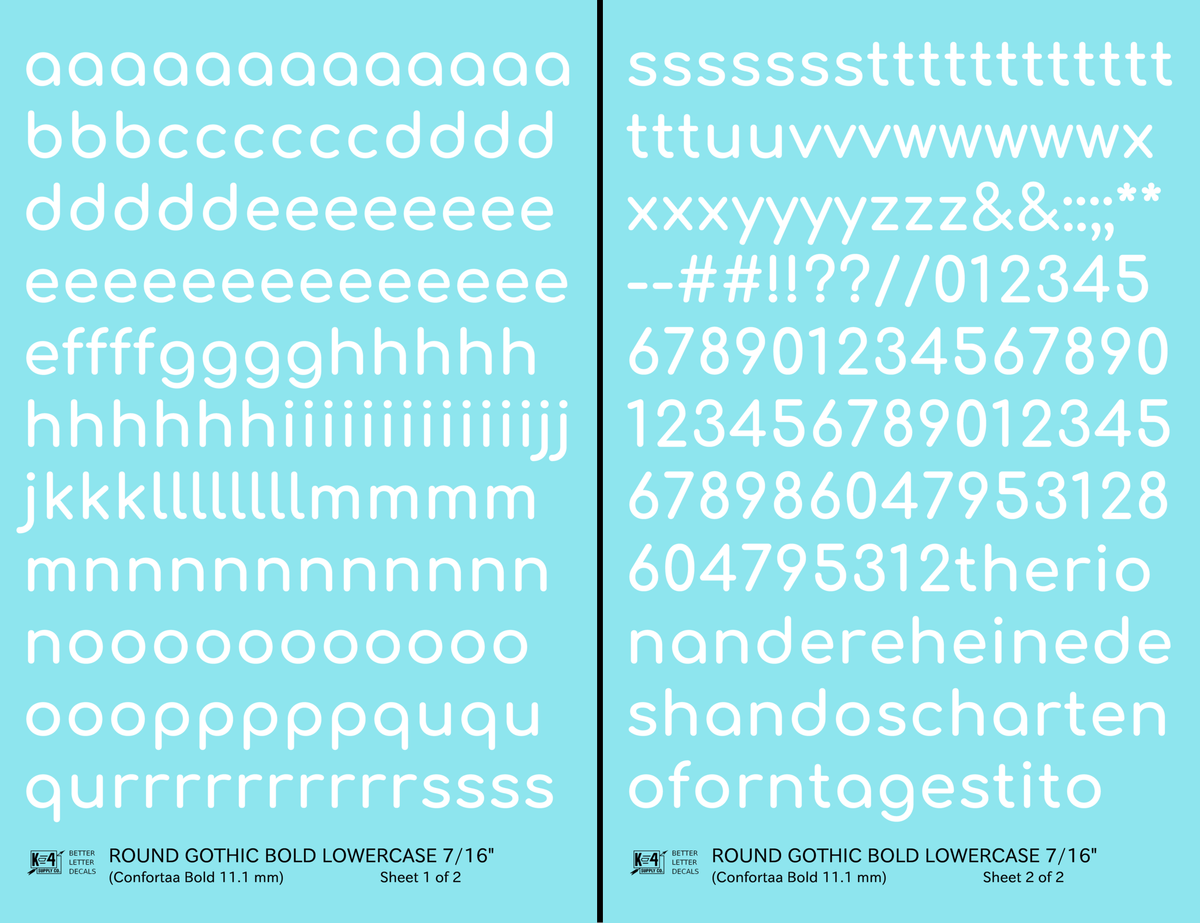 Lowercase Round Modern Gothic Bold Letter