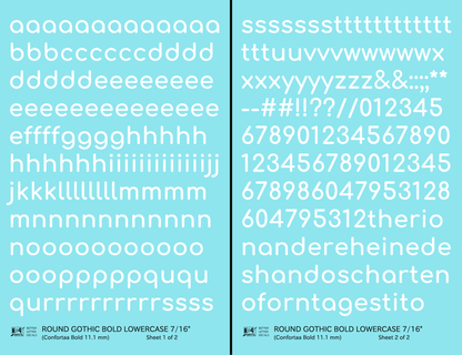 Lowercase Round Modern Gothic Bold Letter