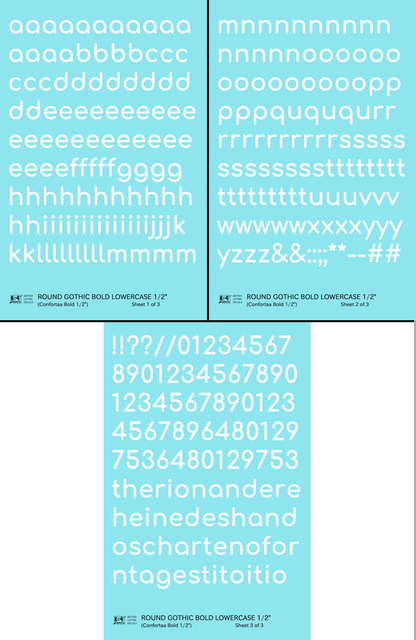 Lowercase Round Modern Gothic Bold Letter