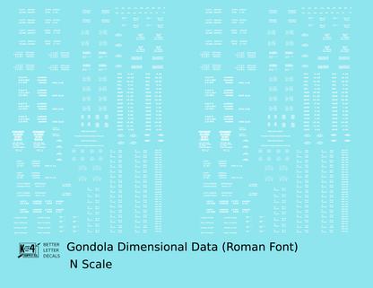 Dimensional and Weight Data Gondola Railroad Roman