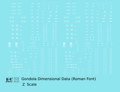 Dimensional and Weight Data Gondola Railroad Roman