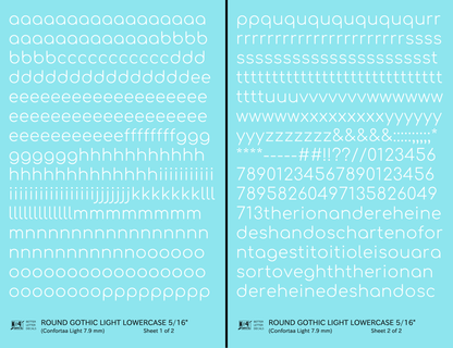 Lowercase Round Modern Gothic Light Letter
