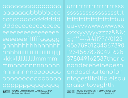 Lowercase Round Modern Gothic Light Letter