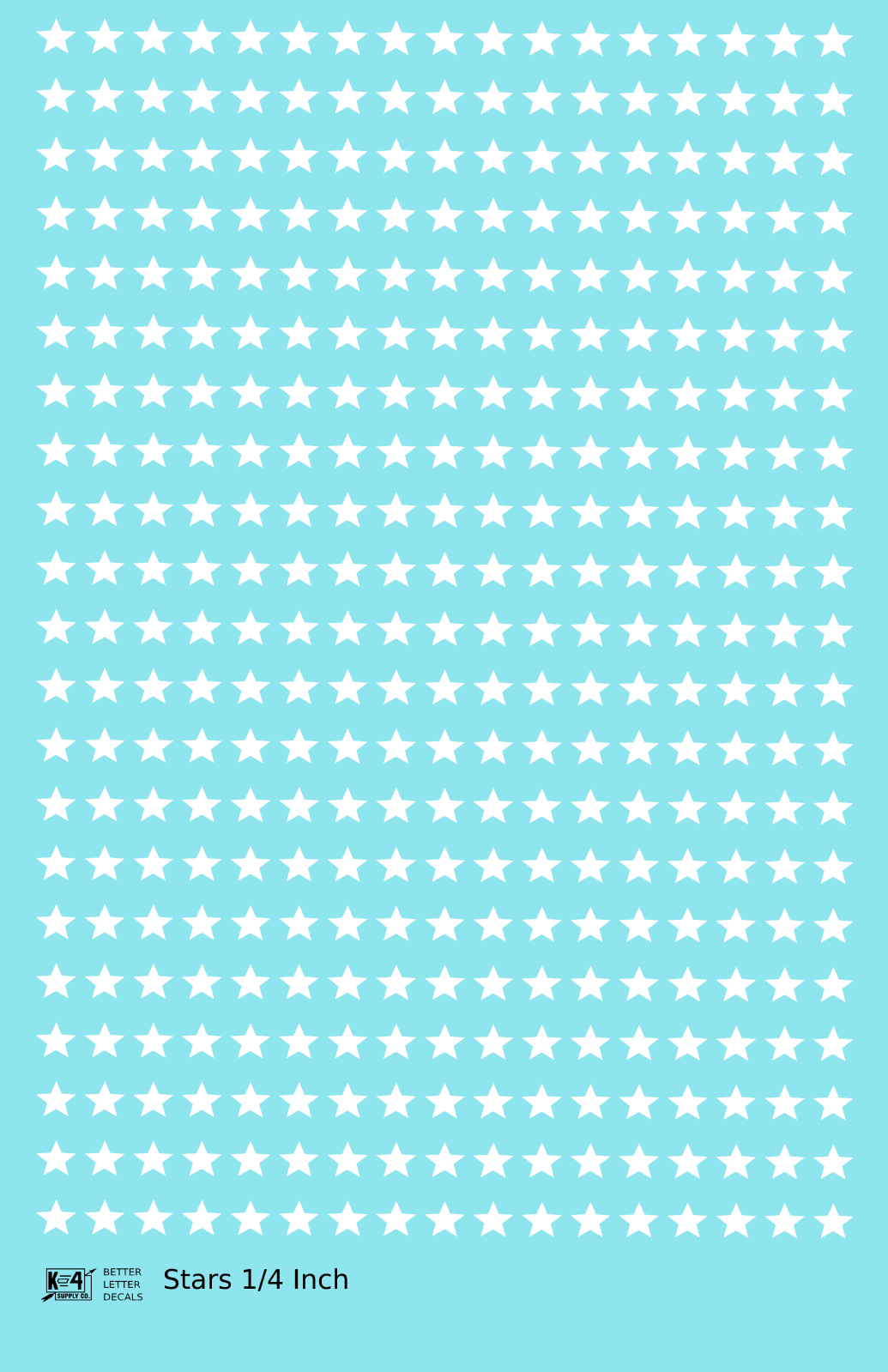 Solid Stars 1/16 Inch to 1 Inch