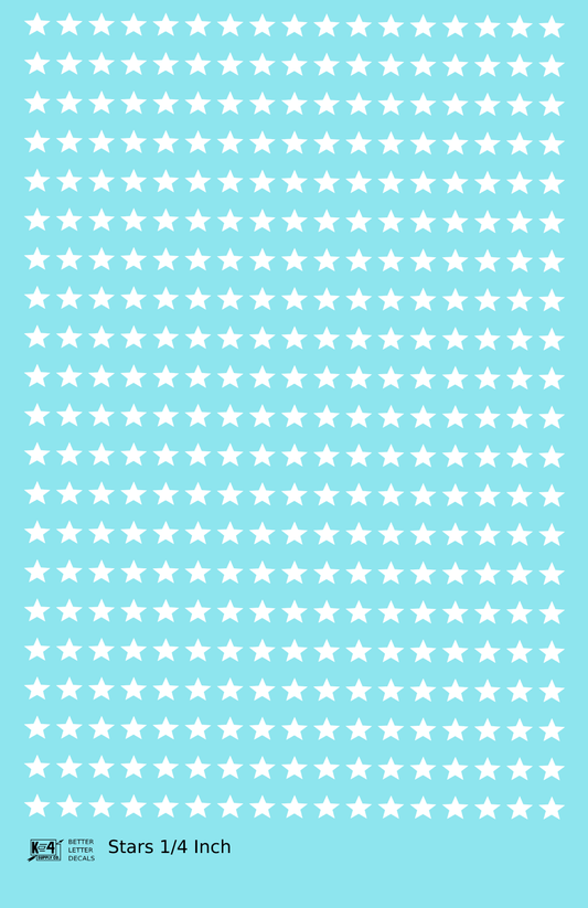 Solid Stars 1/16 Inch to 1 Inch