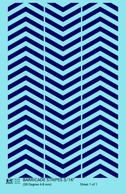 30 Degree Diagonal Barricade Stripes