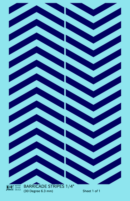 30 Degree Diagonal Barricade Stripes
