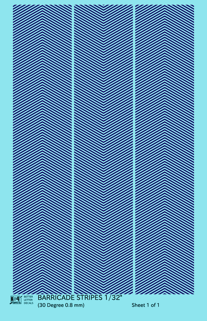 30 Degree Diagonal Barricade Stripes