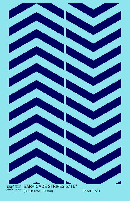 30 Degree Diagonal Barricade Stripes