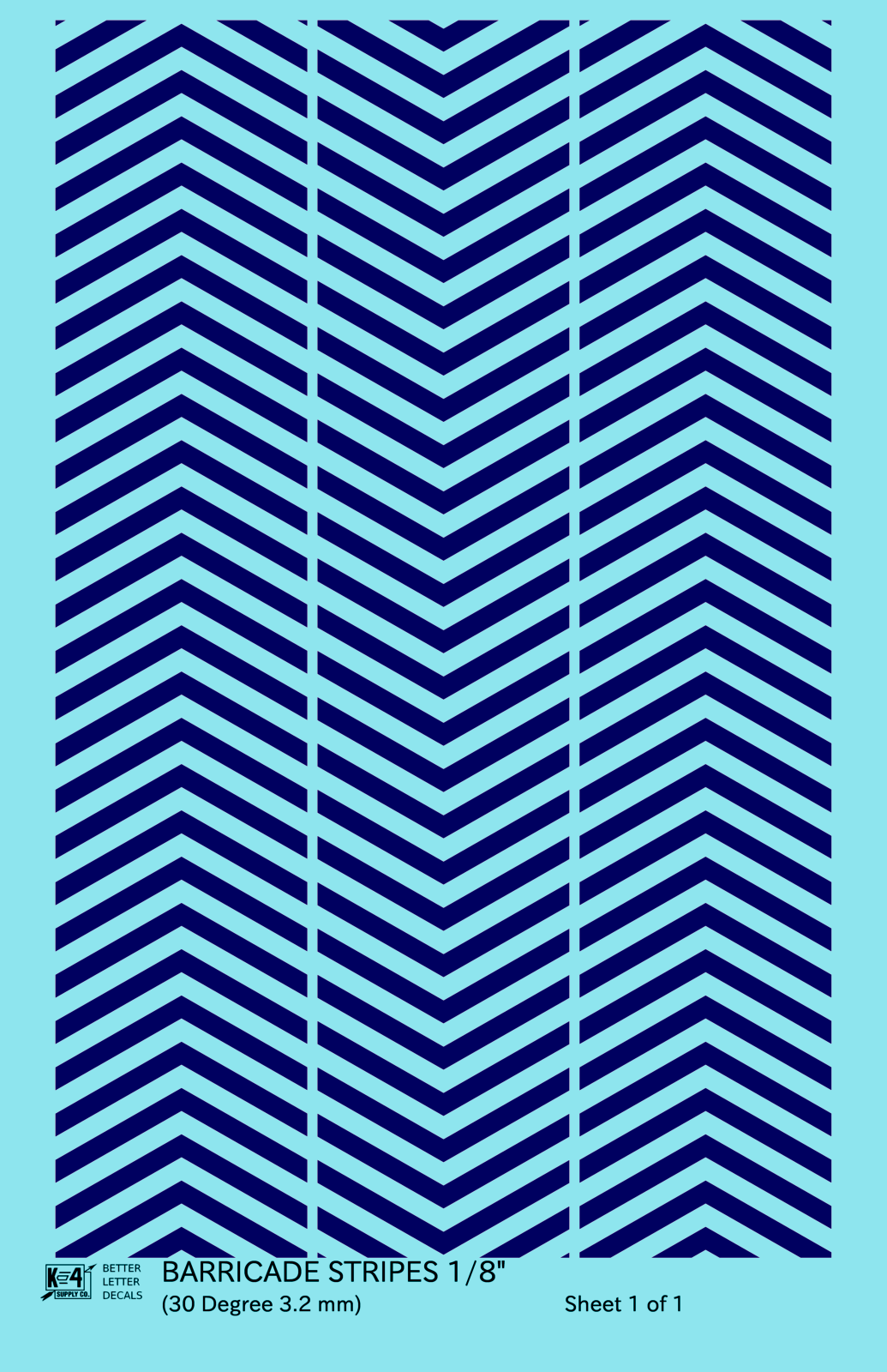 30 Degree Diagonal Barricade Stripes