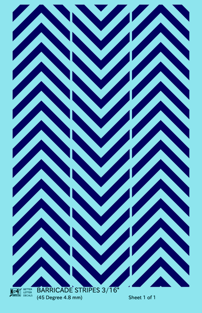 45 Degree Diagonal Barricade Stripes