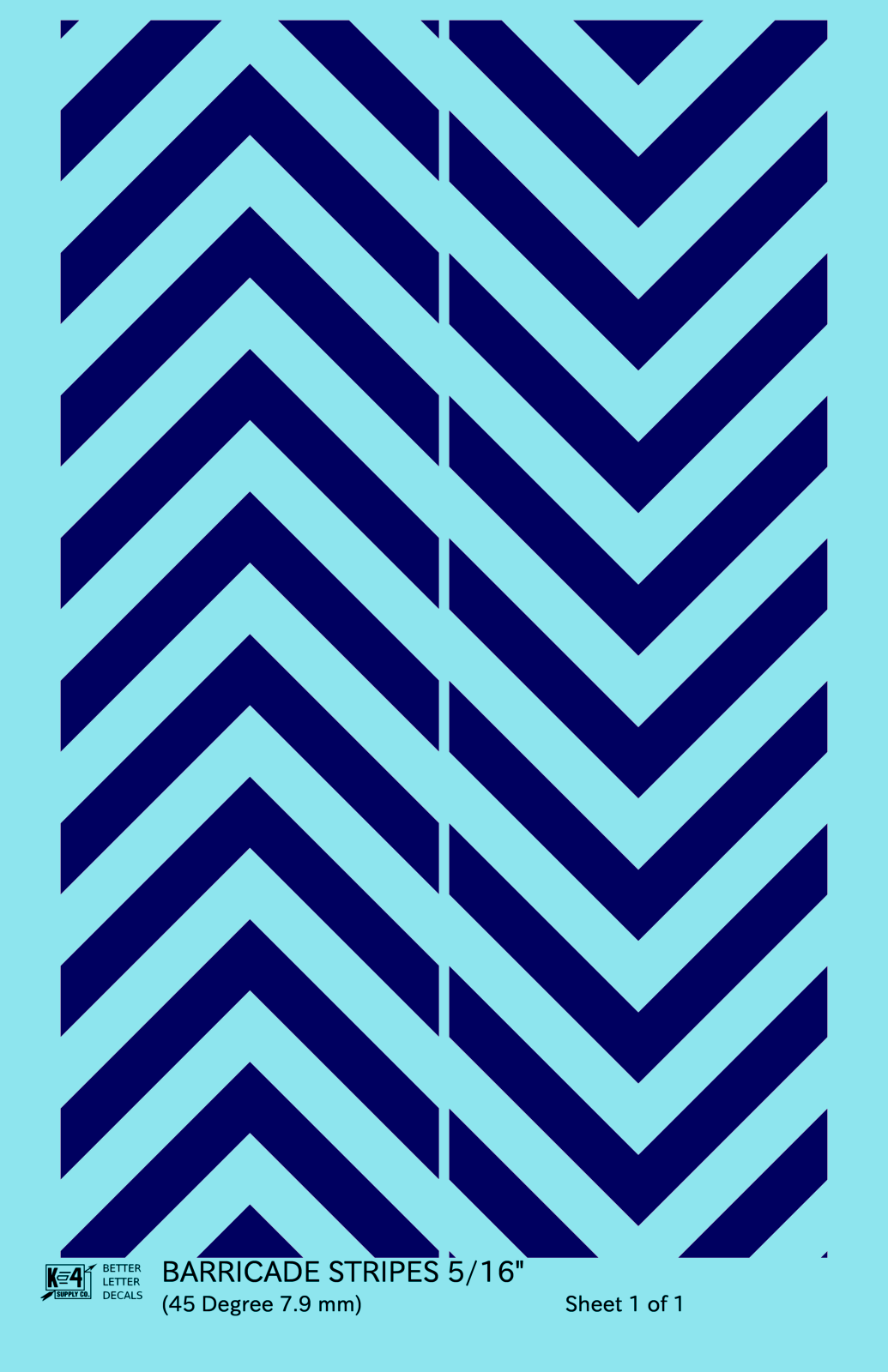45 Degree Diagonal Barricade Stripes