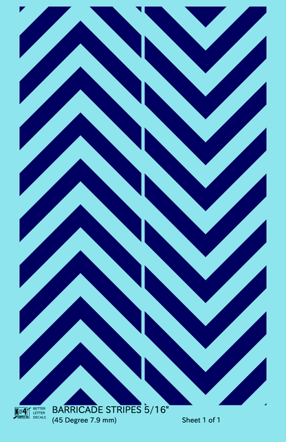 45 Degree Diagonal Barricade Stripes