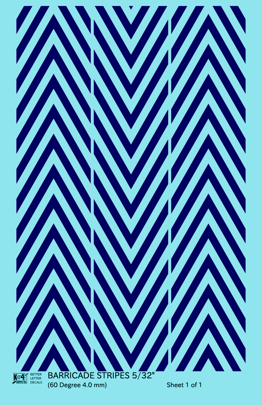 60 Degree Diagonal Barricade Stripes