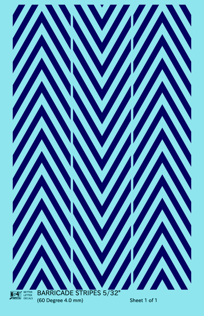 60 Degree Diagonal Barricade Stripes
