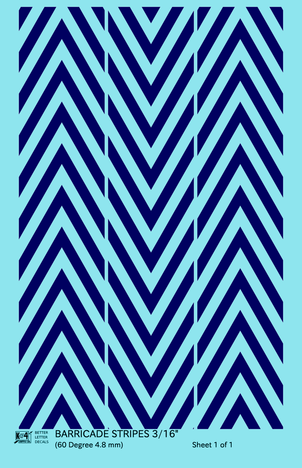 60 Degree Diagonal Barricade Stripes
