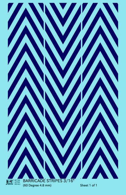 60 Degree Diagonal Barricade Stripes
