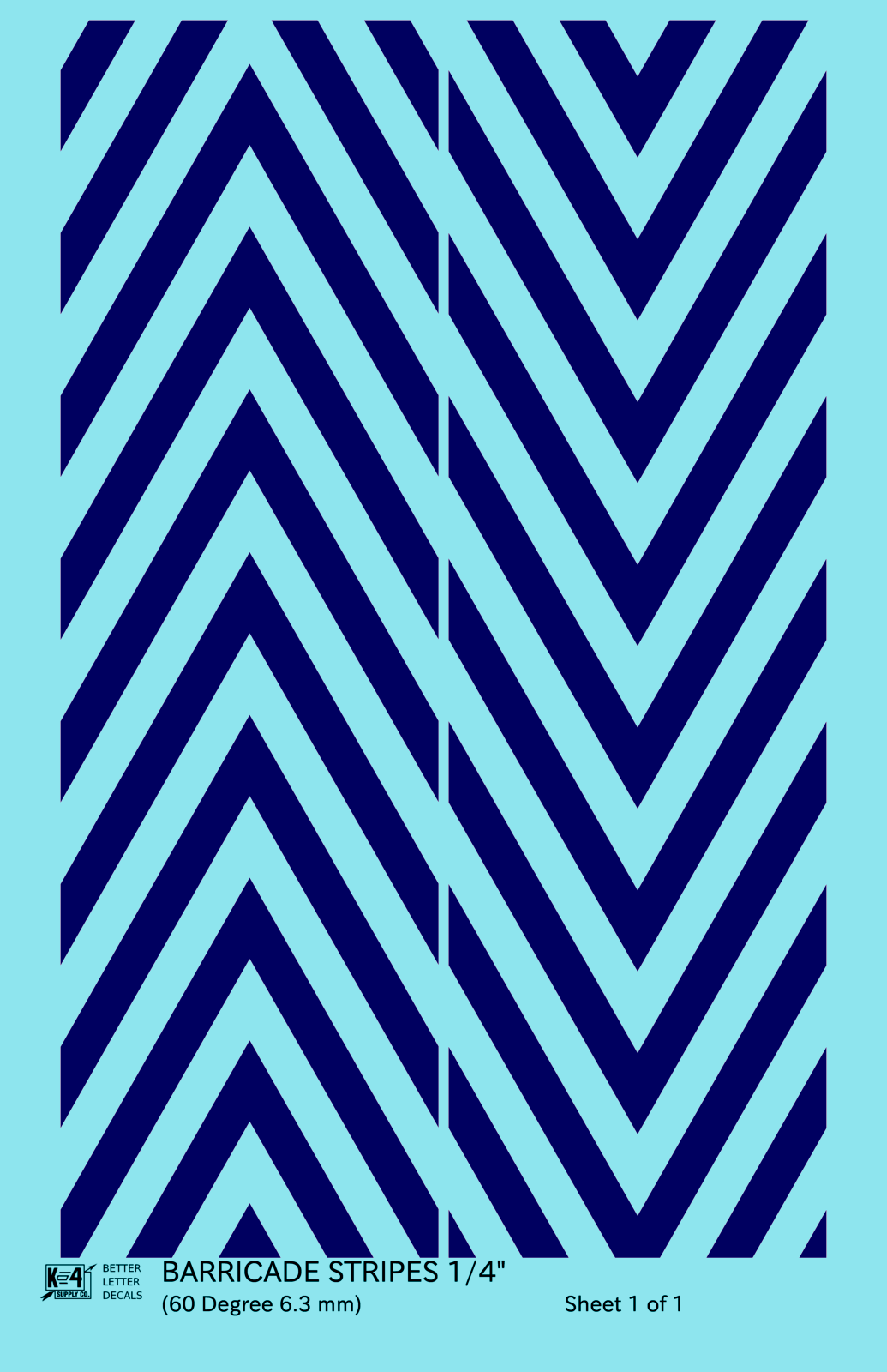 60 Degree Diagonal Barricade Stripes