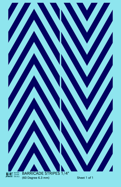 60 Degree Diagonal Barricade Stripes