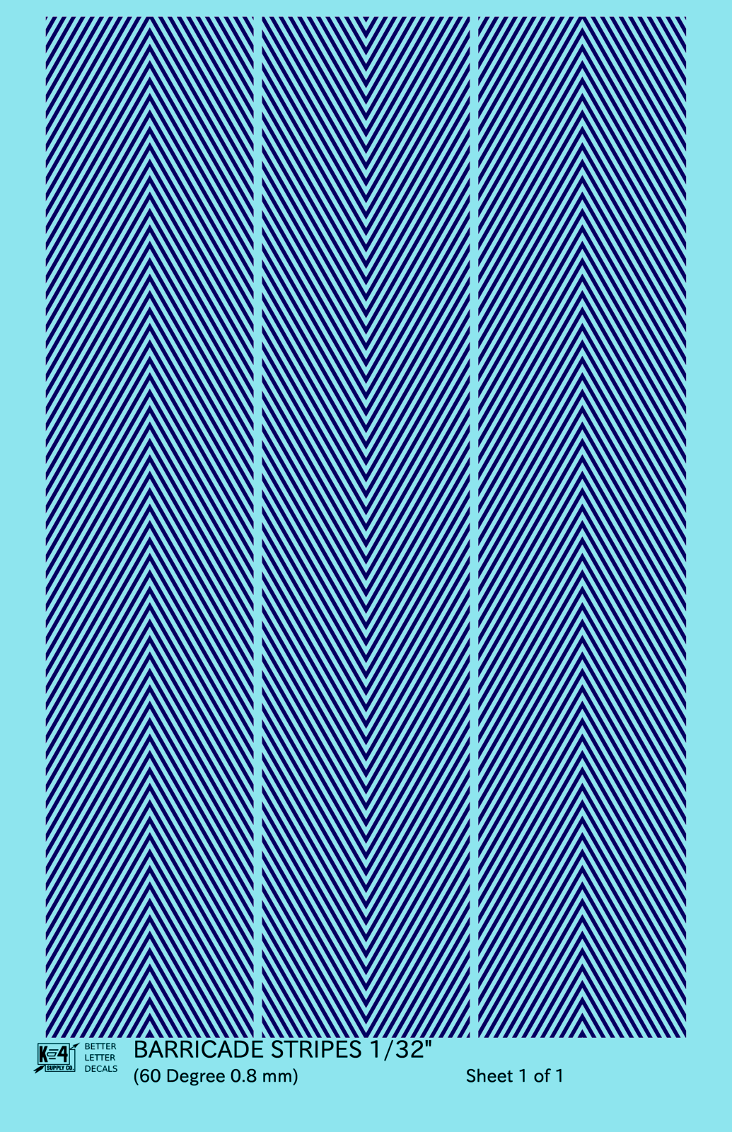 60 Degree Diagonal Barricade Stripes