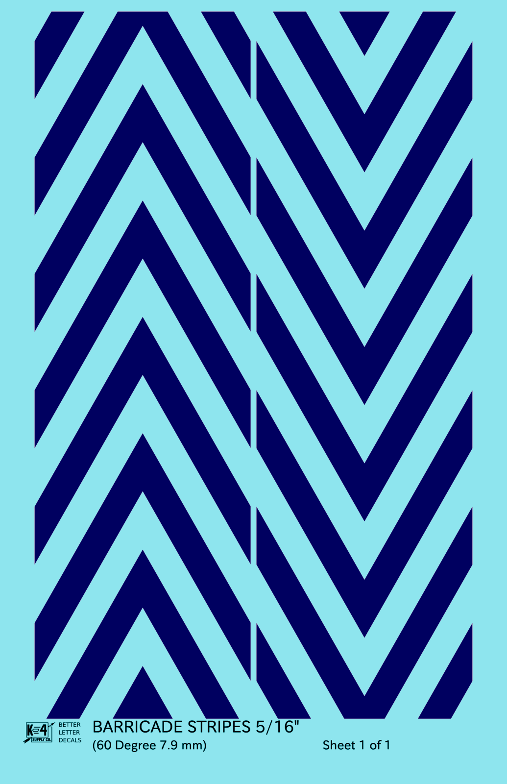 60 Degree Diagonal Barricade Stripes