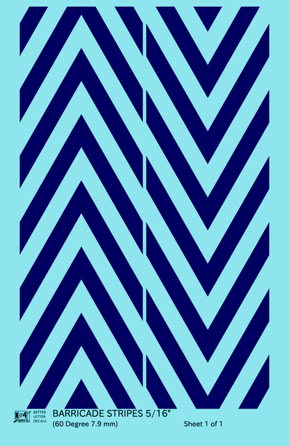 60 Degree Diagonal Barricade Stripes