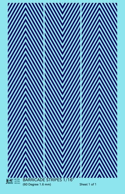 60 Degree Diagonal Barricade Stripes