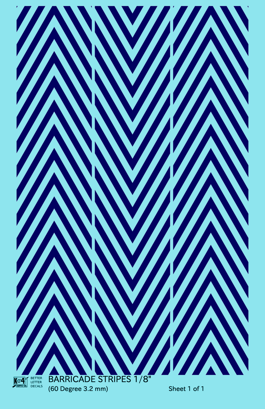 60 Degree Diagonal Barricade Stripes